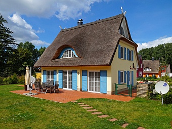 Terrassenansicht des Ferienhauses Amy