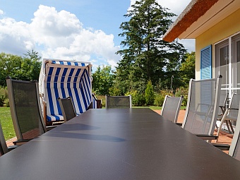 Die Terrasse von Ferienhaus Amy